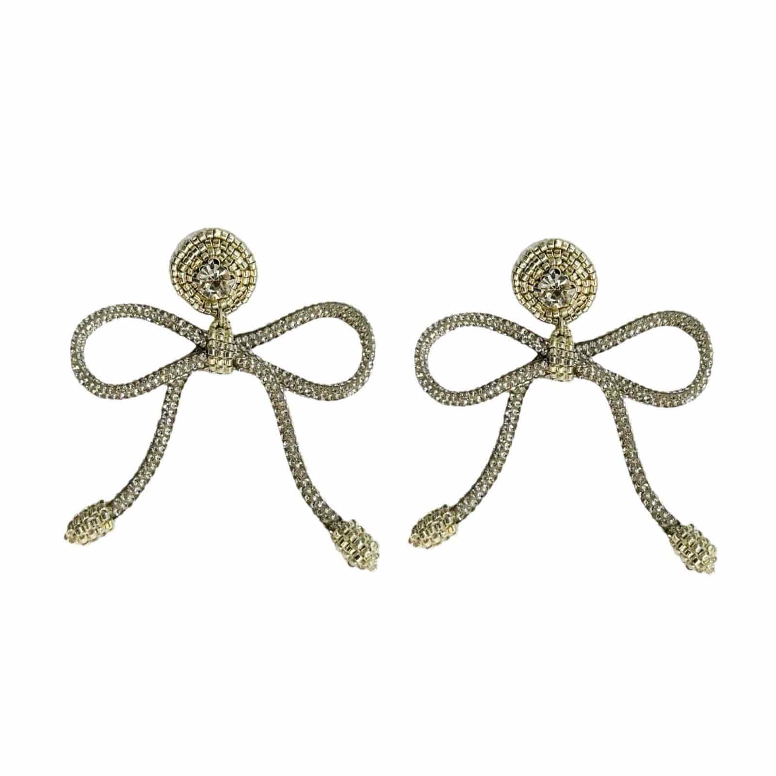 Merry Bow Silver Earrings - miniatura 4