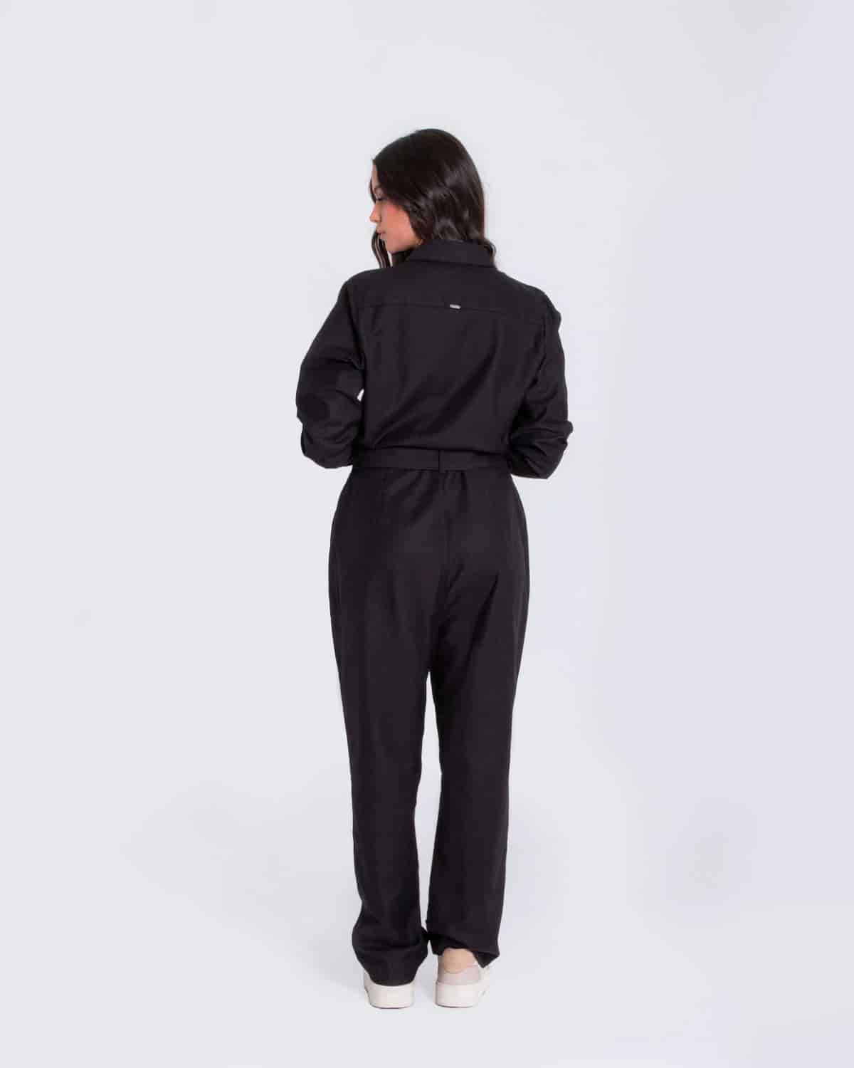 Enterizo regular negro para mujer - miniatura 3