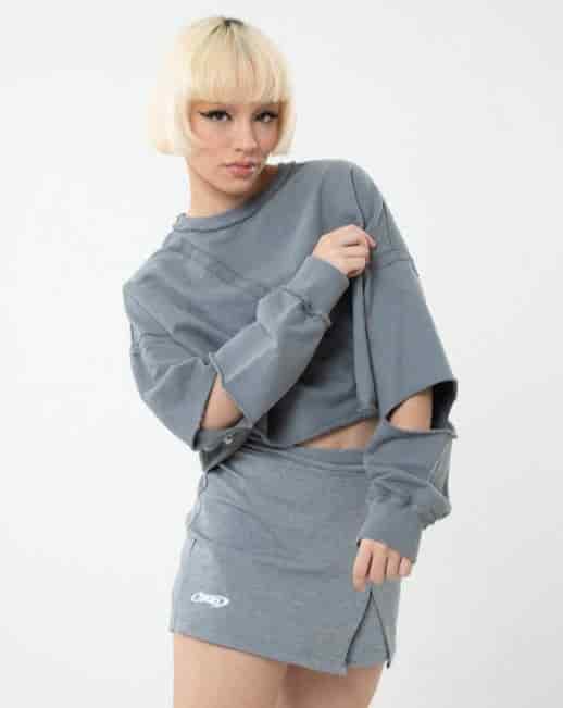 Falda Short Basic Sgo Gris - miniatura 1