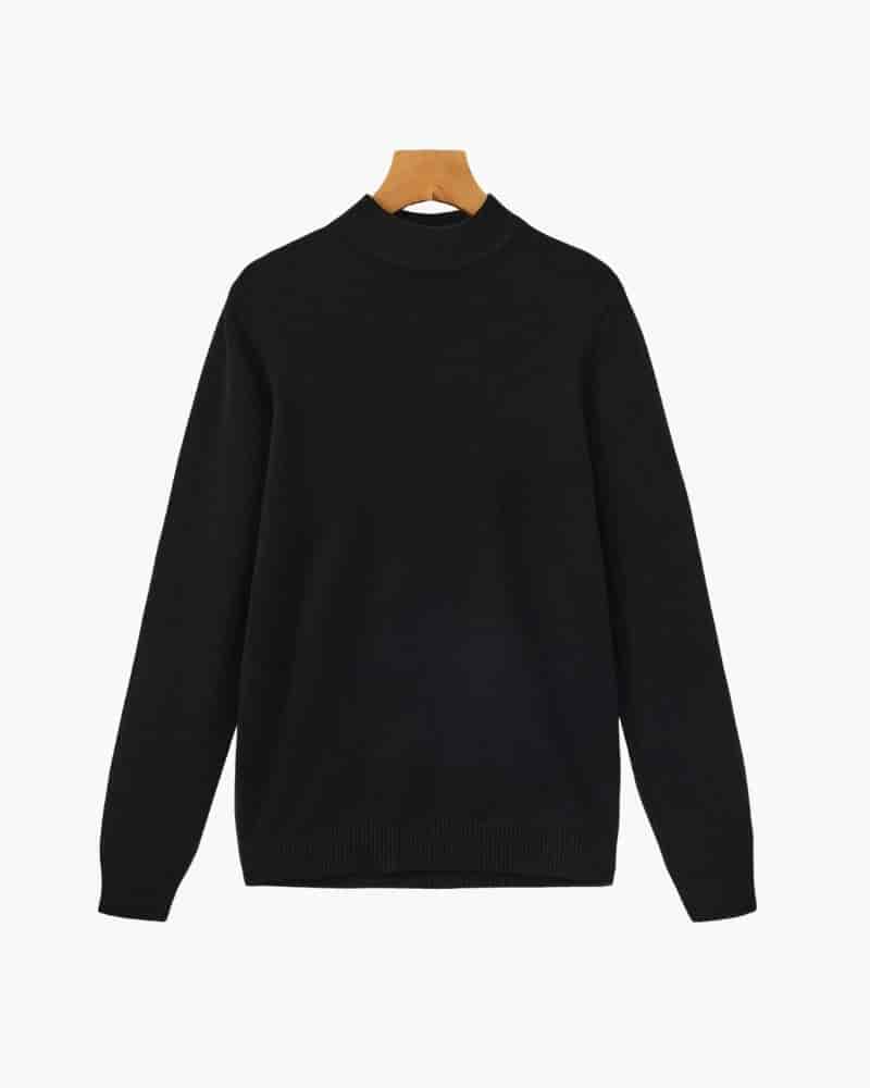 Essential Ribbed Mock Neck Sweater - miniatura 1