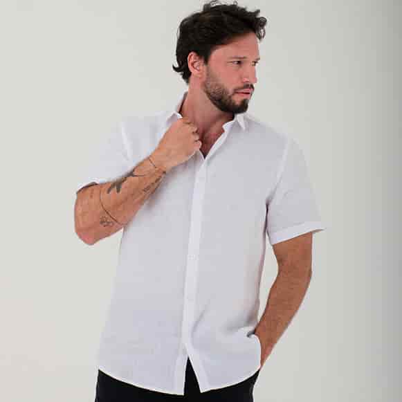 CAMISA MC 100% LINO HOMBRE - miniatura 5
