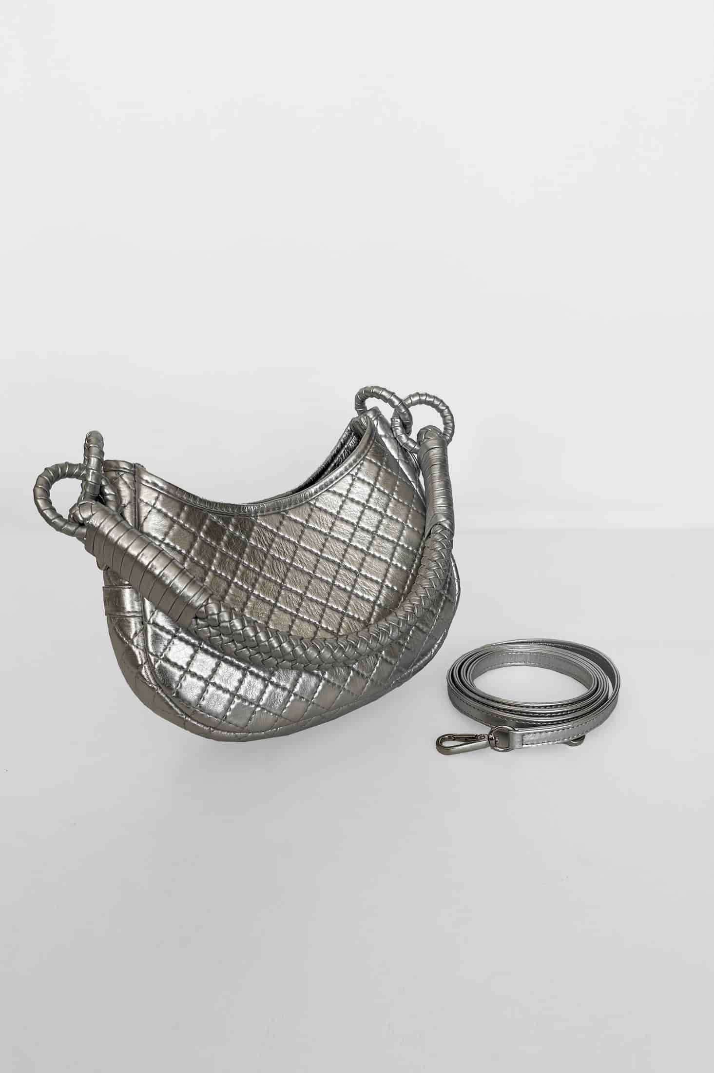Saddle Mini, Shoulder Bag - Silver - miniatura 1