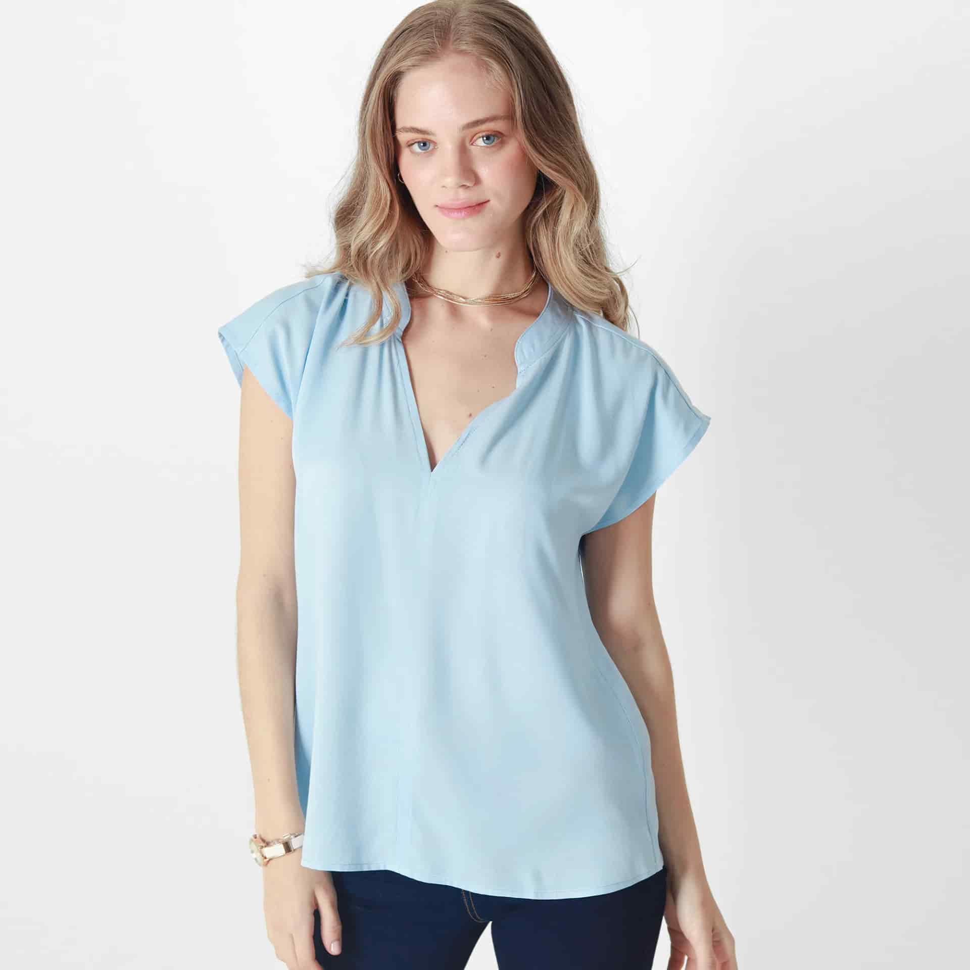 Blusa Cuello Neru Manga Corta - miniatura 2