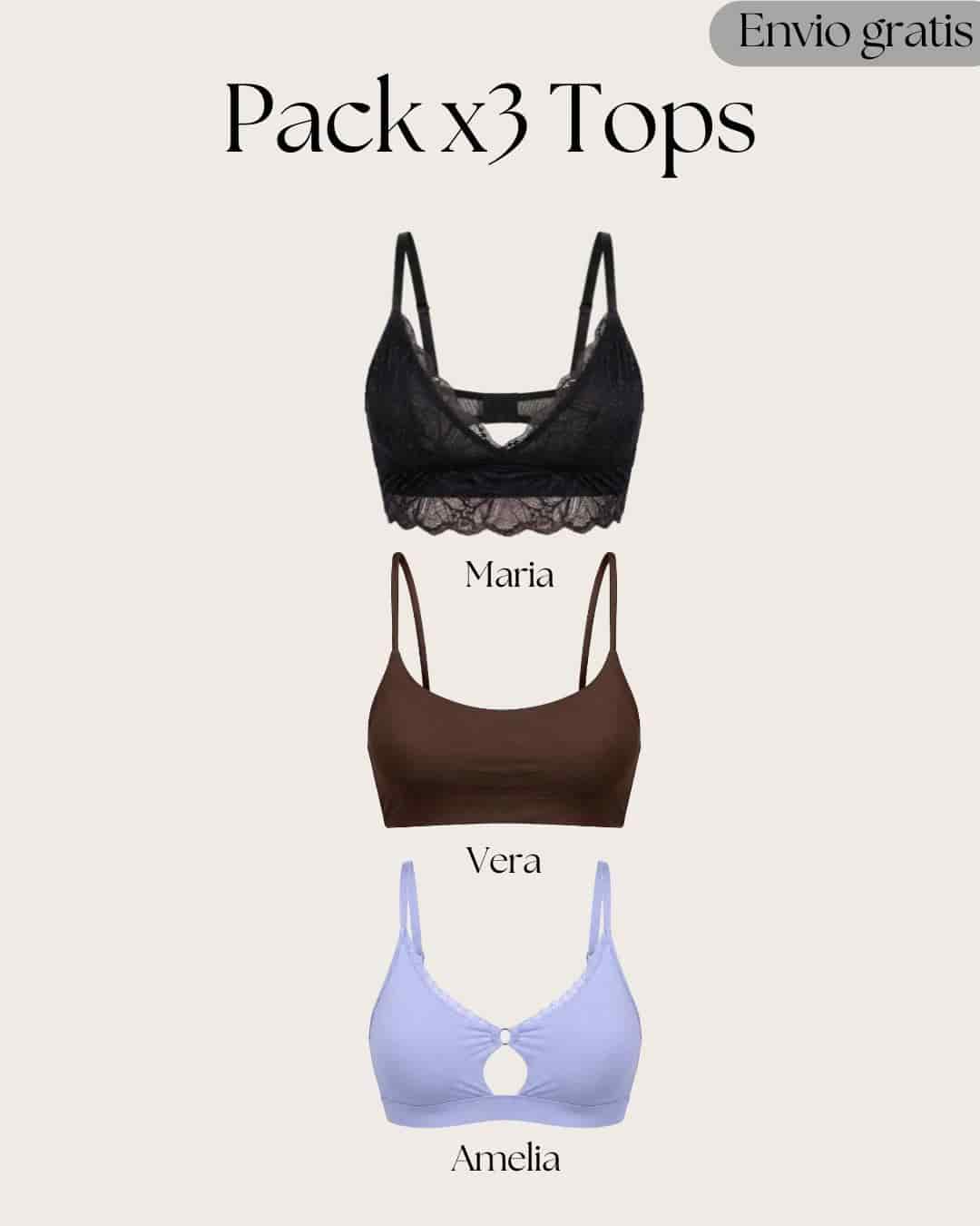 Pack x 3 Tops sin Varillas + Envio gratis - miniatura 10