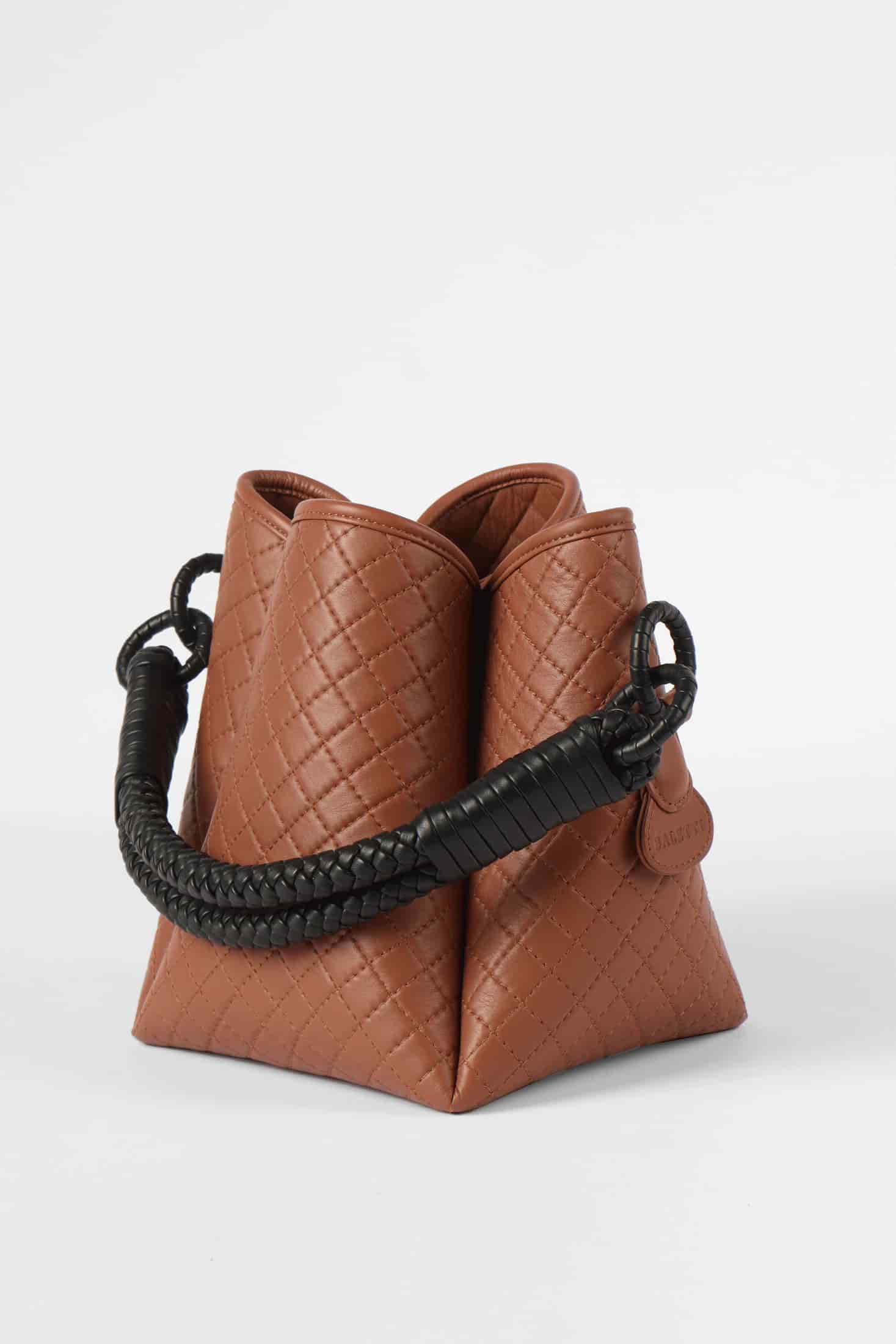 Tulip Bucket Bag, Brandy & Black - miniatura 4