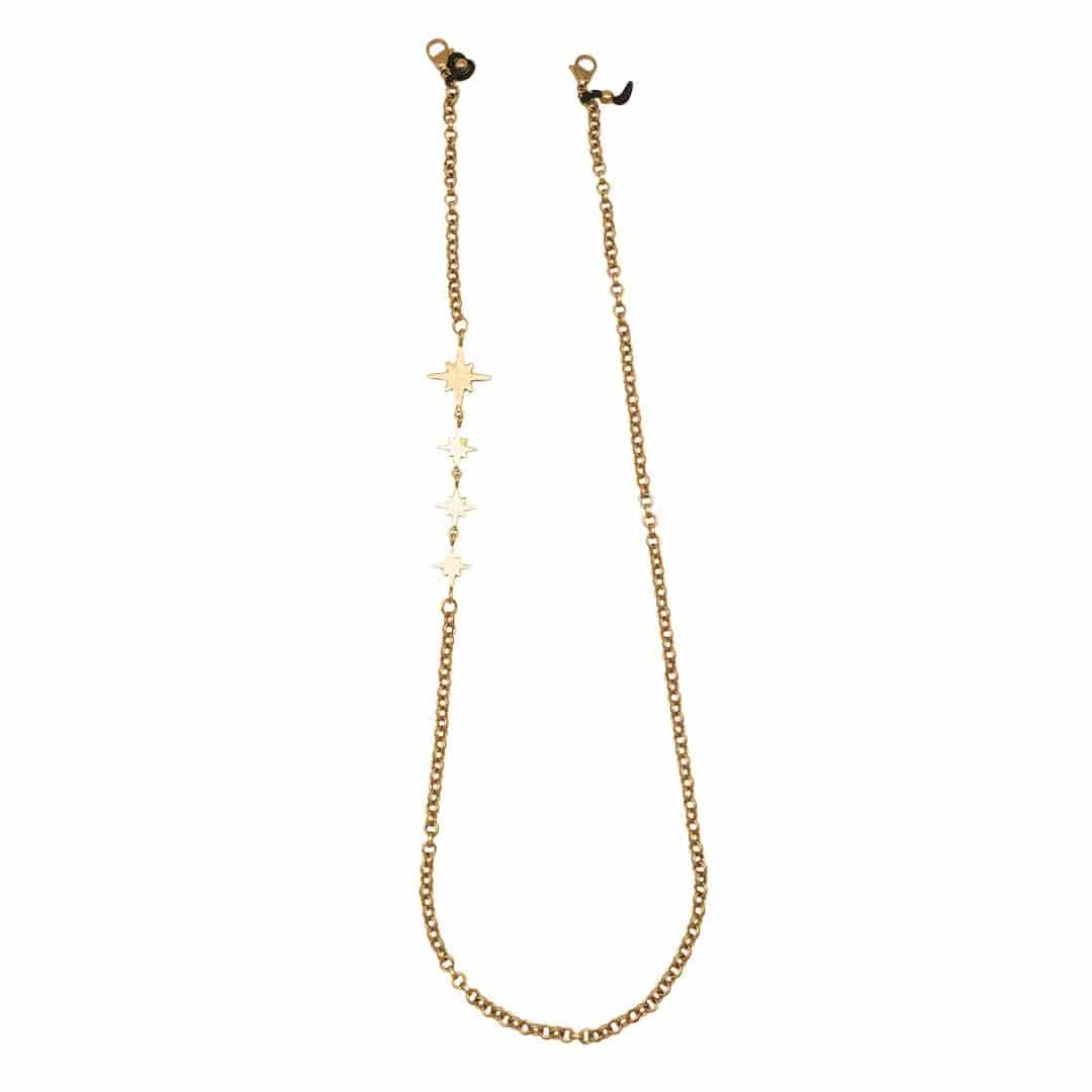 Cadena para gafas con estrellas de 8 puntas - miniatura 1
