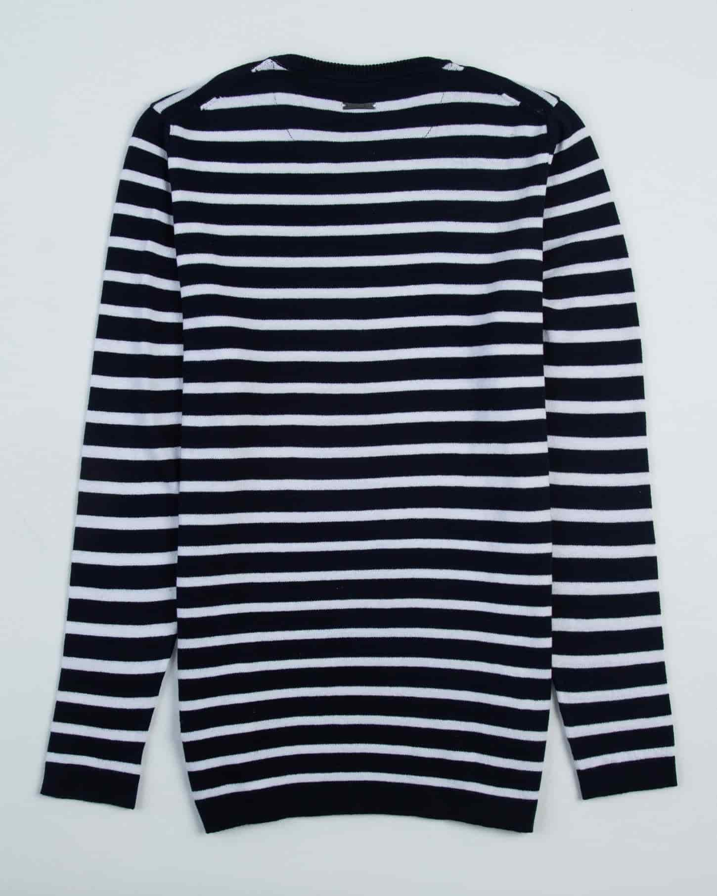 Saco Cuello Redondo Algodón Raya Blanca - miniatura 4