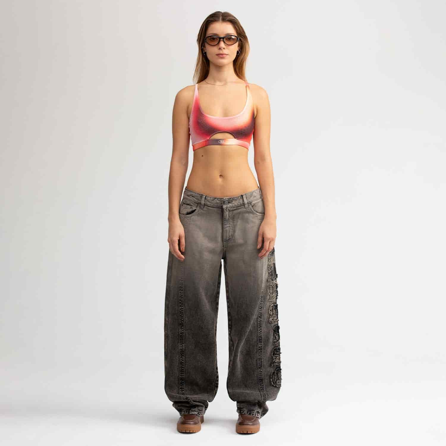 Barrel Denim Pants - Washed Black - miniatura 4