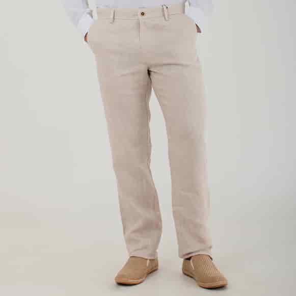 PANTALON 100% LINO HOMBRE - miniatura 1