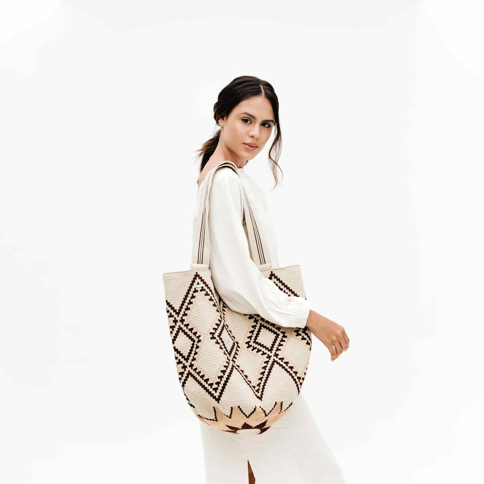 Maxi Bolso Wayuu Arena/Marrón - miniatura 5