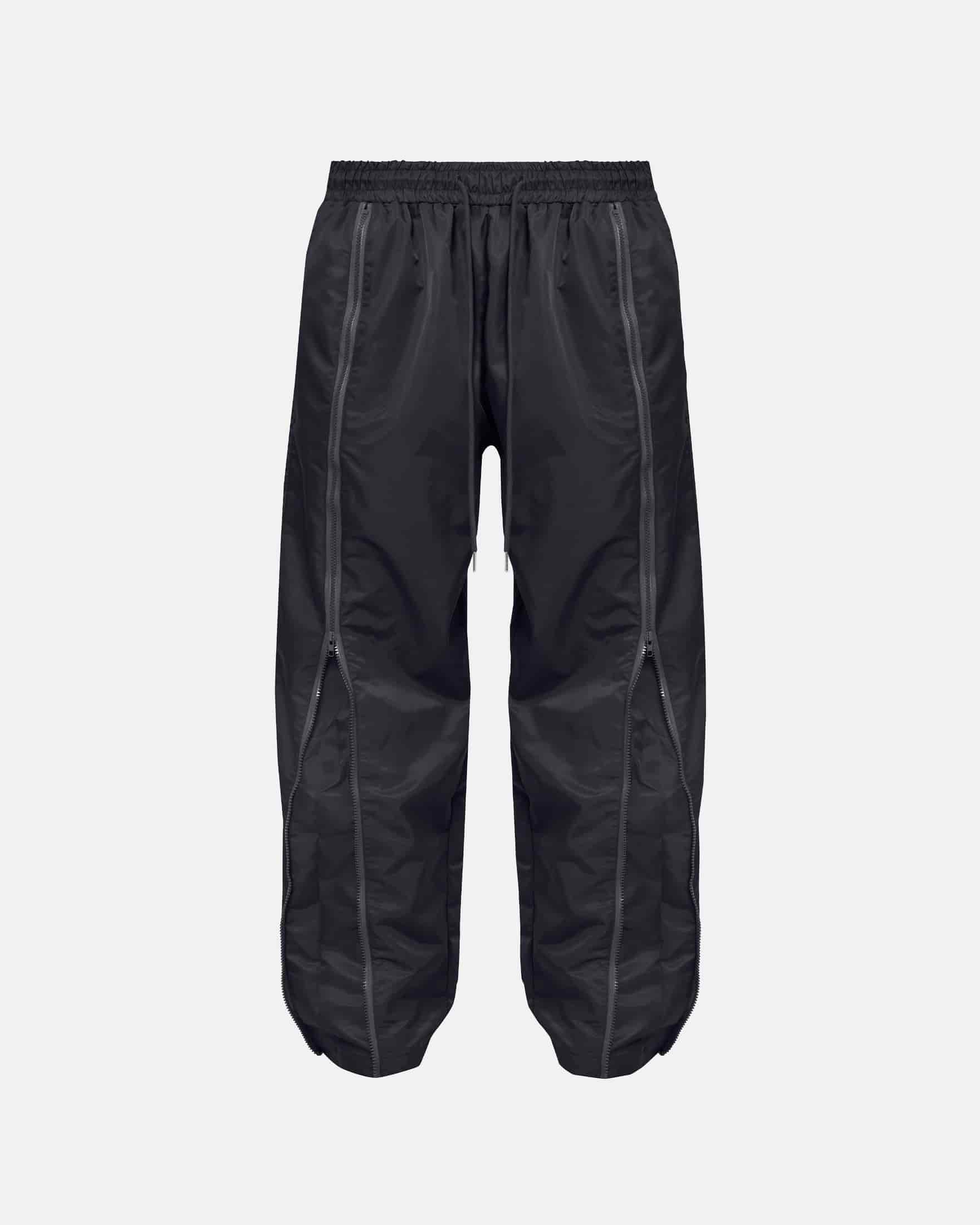 Basics Panelled Zip Up Cargo Pants Black - miniatura 1