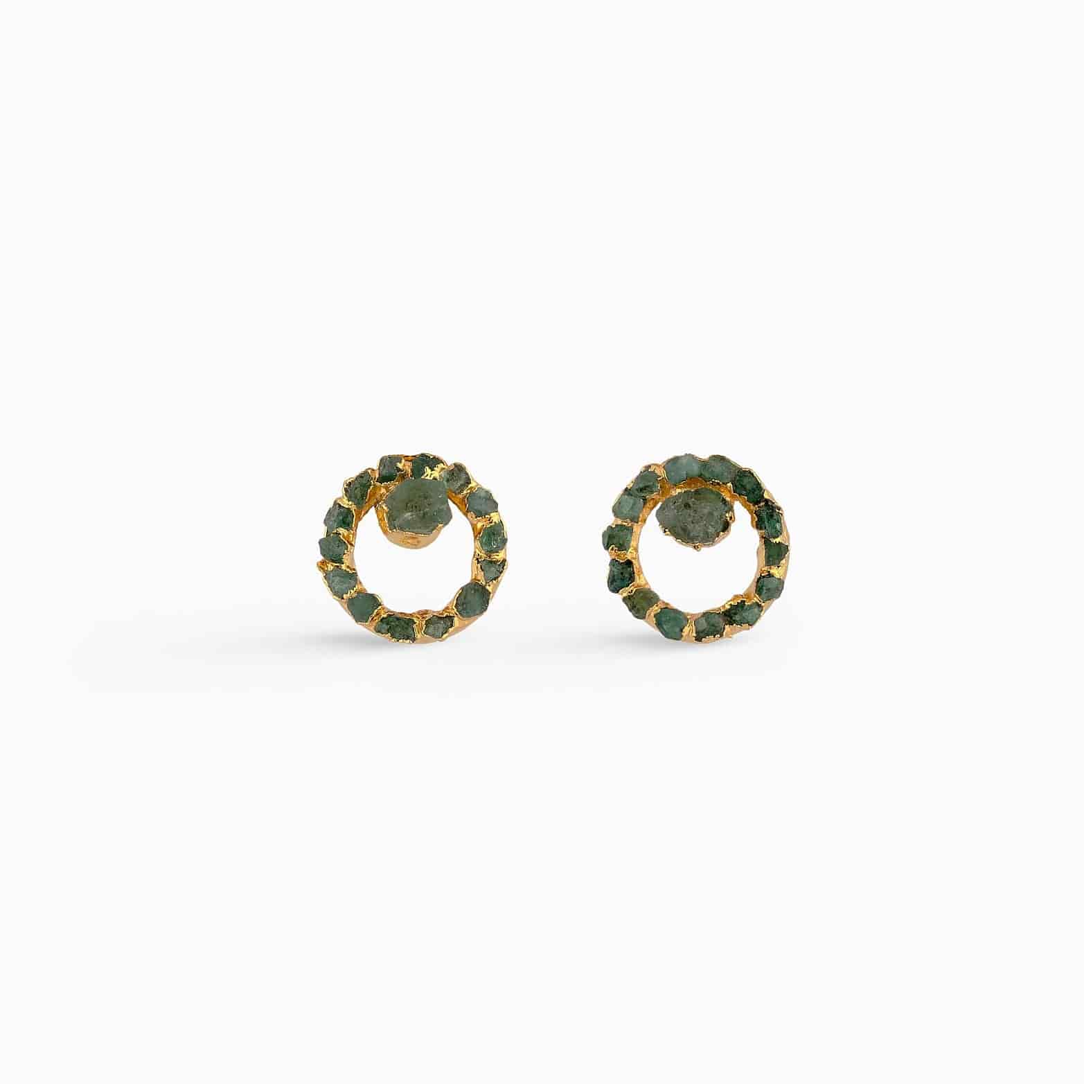 Iris Earrings Emerald - miniatura 1