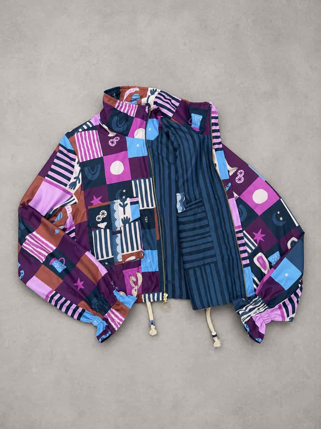Chaqueta corta estampada morado - miniatura 3