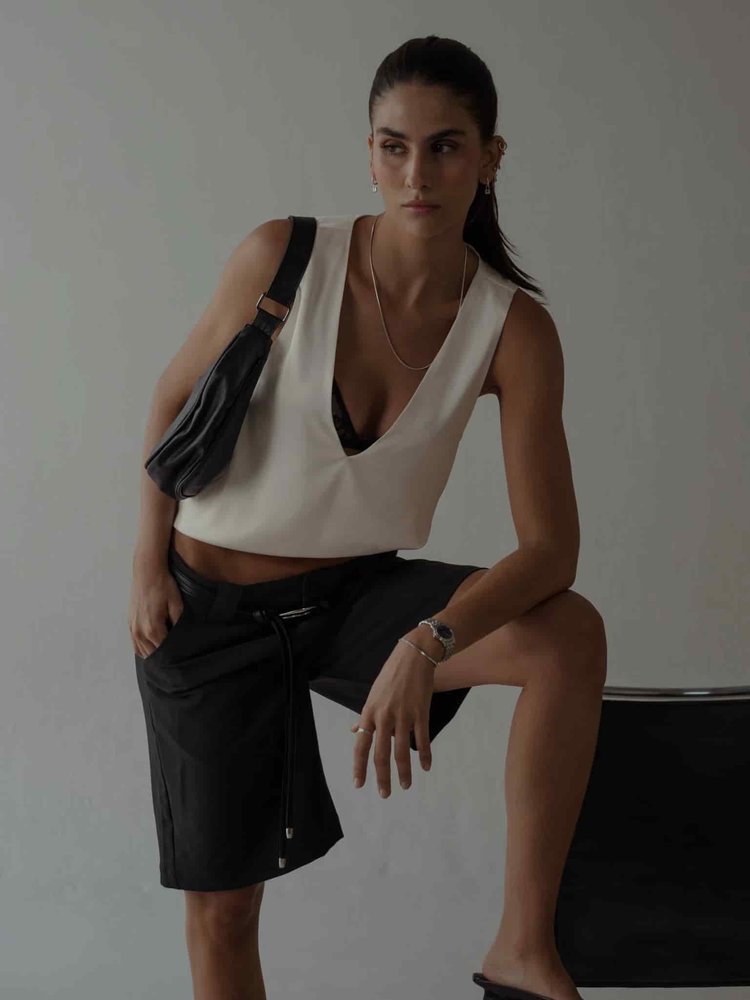 LONG CLASSIC SHORTS - BLACK - miniatura 6