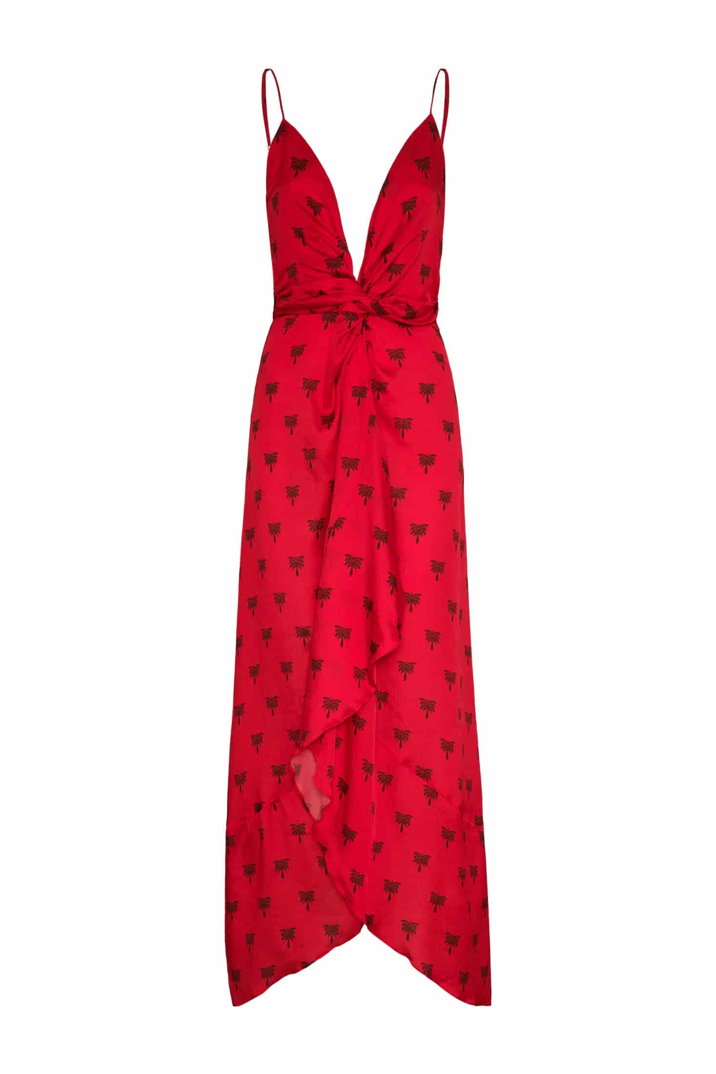 Sabina Martellato Silk Midi Dress / Red Polka Palms - miniatura 1