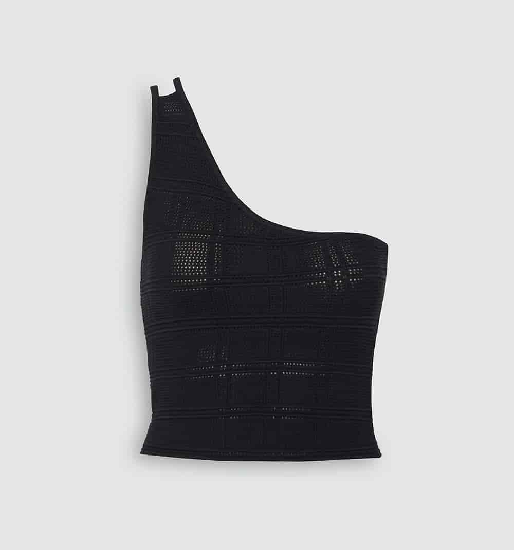 Blusa tejida para mujer un solo hombro - miniatura 10