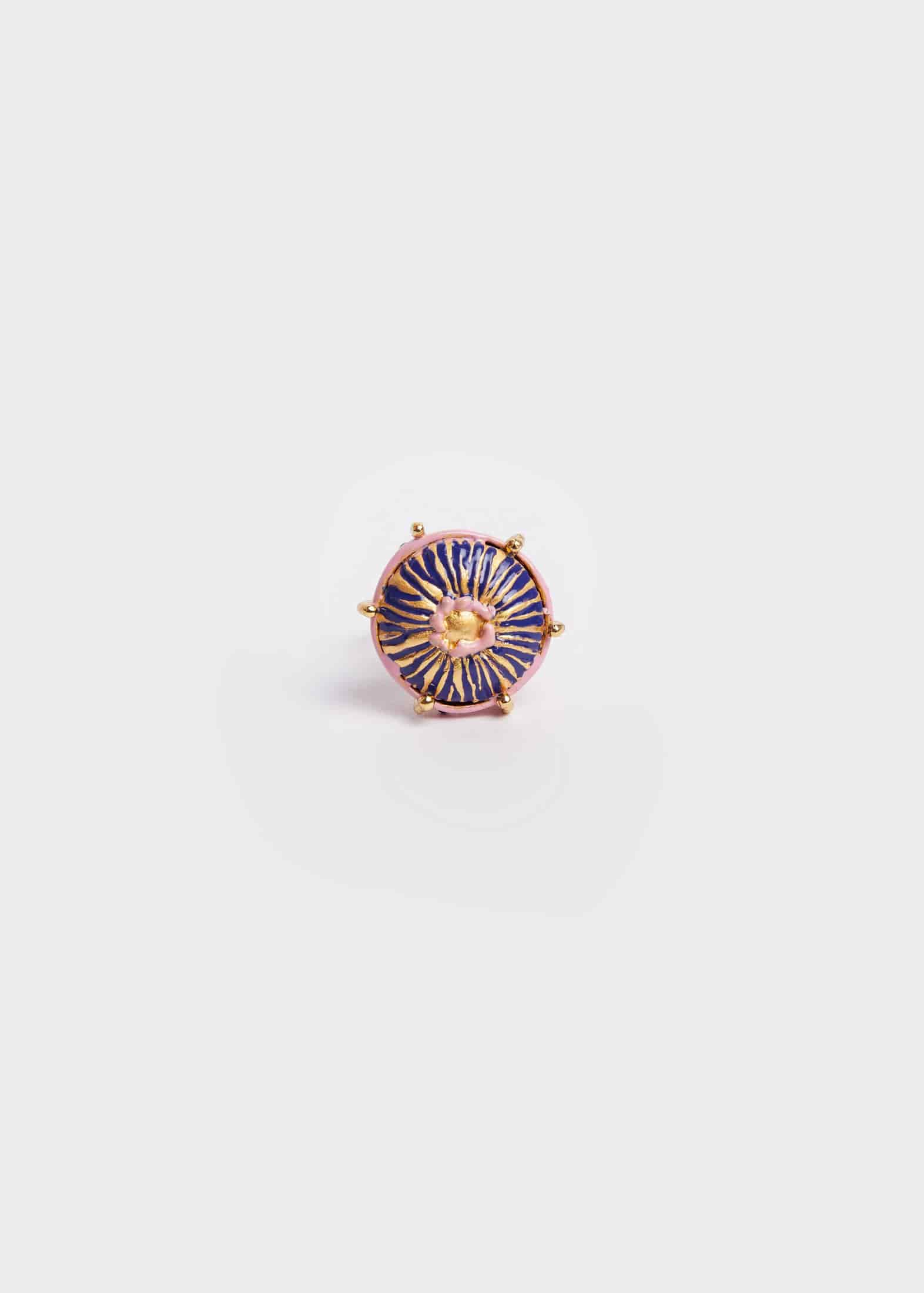 Anillo sombrerito maxi azul rosa - miniatura 1