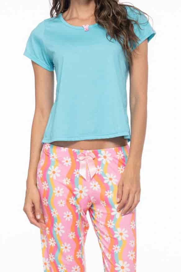 Conjunto pantalón y camiseta margaritas - miniatura 1