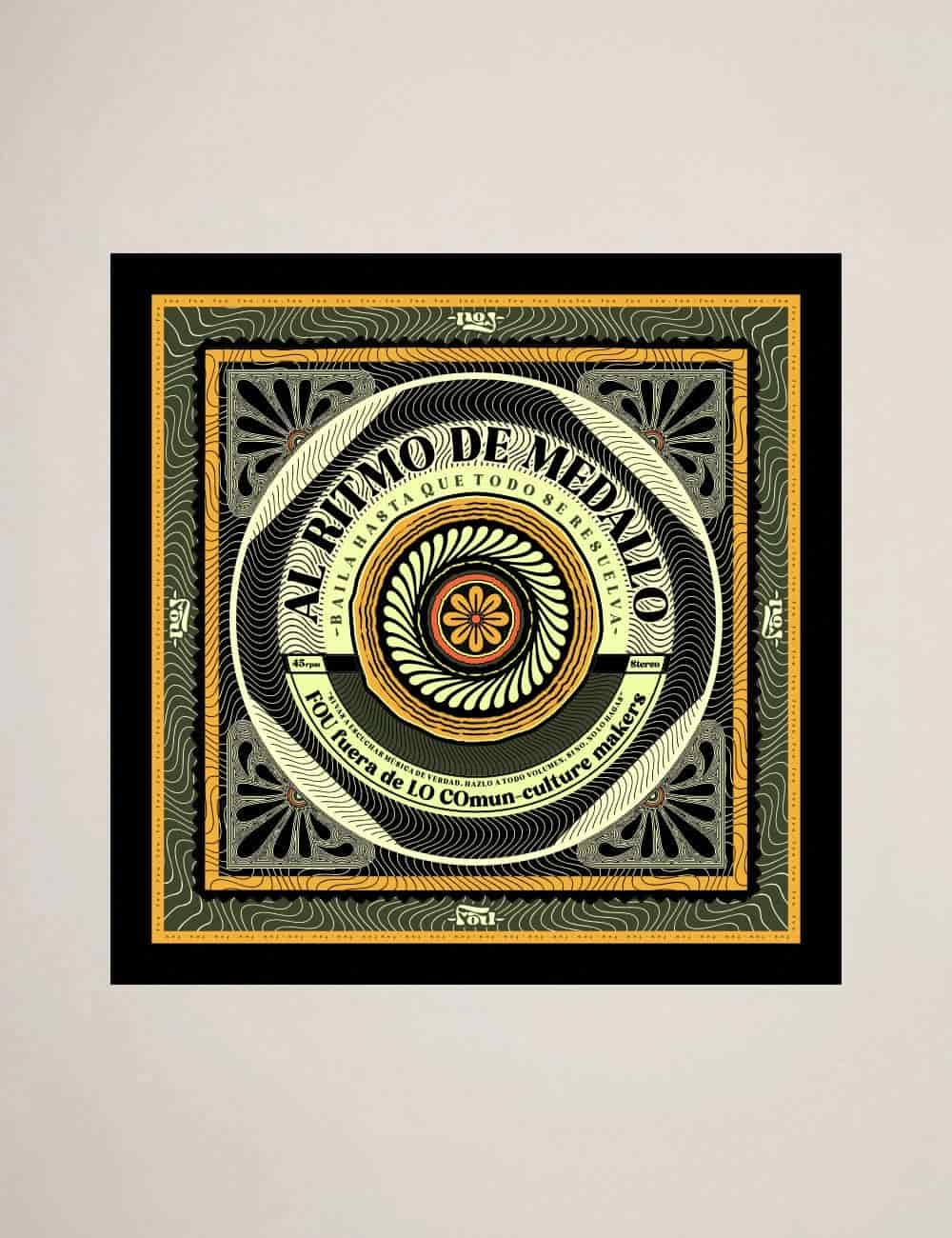 Pañoleta al ritmo de medallo multicolor Unisex - miniatura 1
