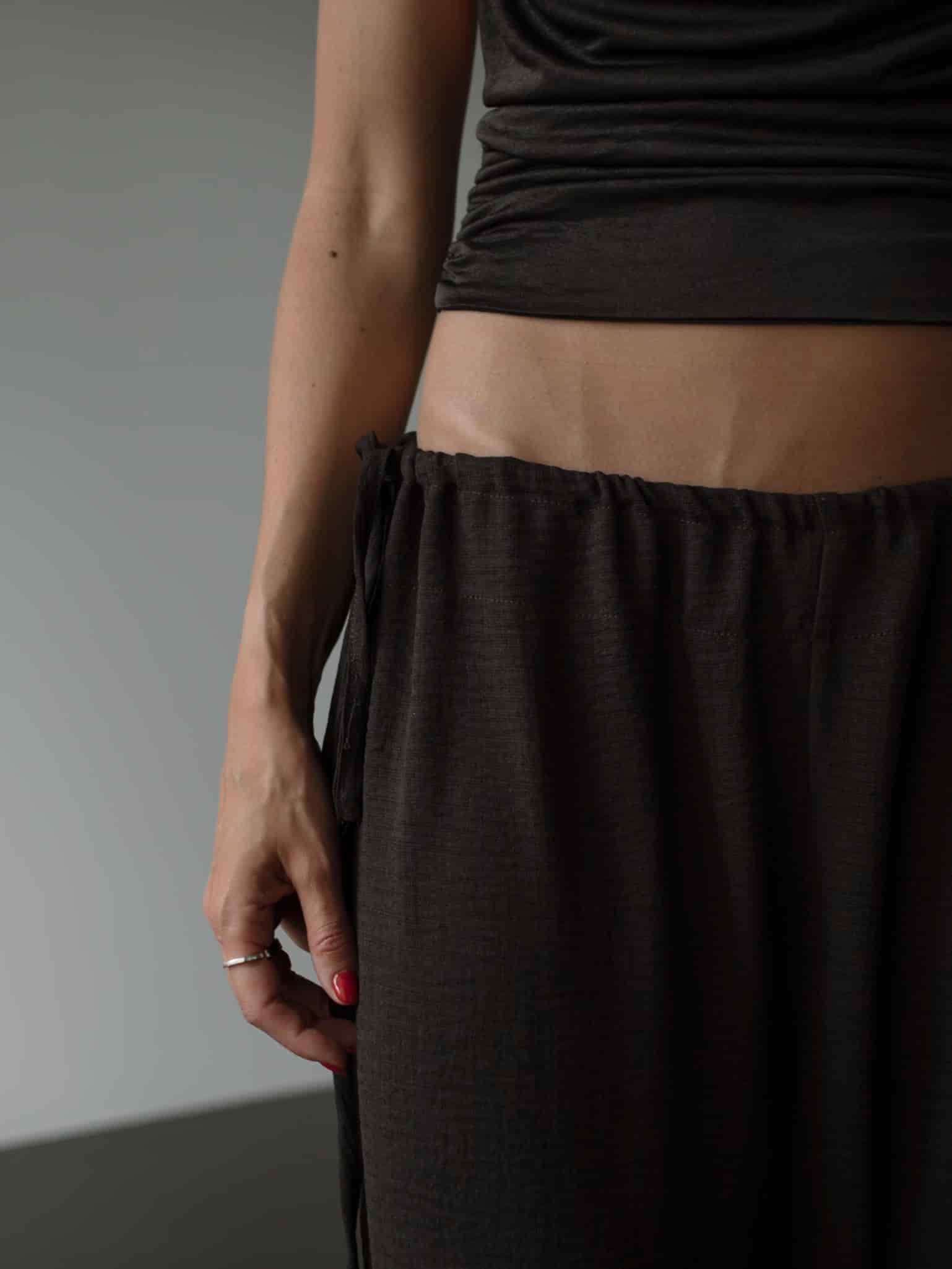 BREEZY SLOUCHY PANTS - BLACK - miniatura 4