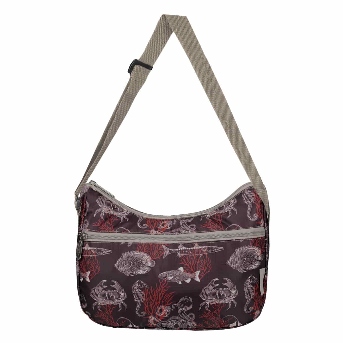 Bolso City Manos Libres ULTRA Plegable Estampado Coral - miniatura 1
