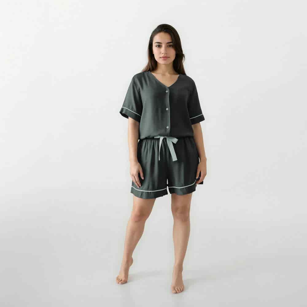 Conjunto de Pijama Short Verde Militar - miniatura 1