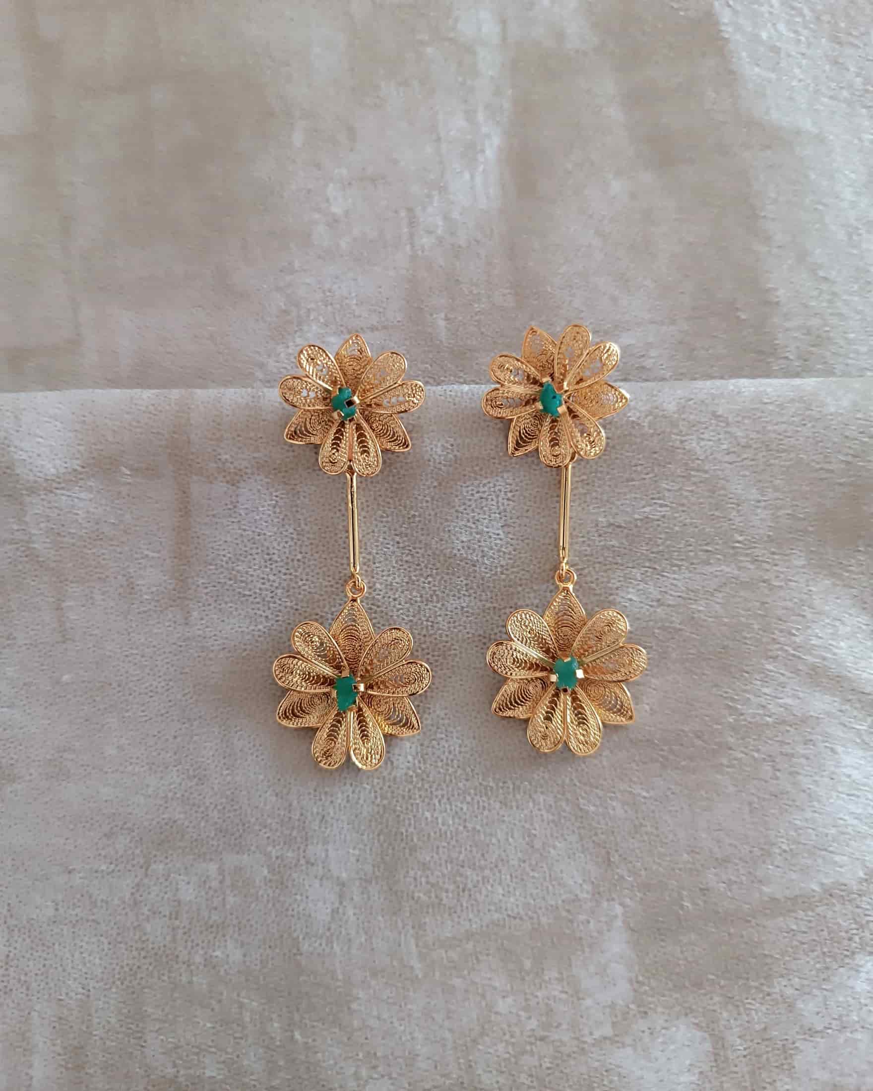Aretes doble flor, Kany - miniatura 5