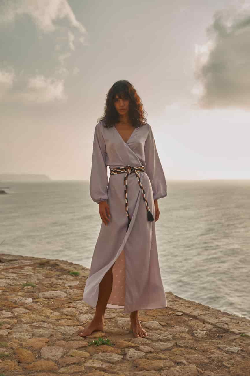 Tertulia Martellato Silk Maxi Dress / Lila - miniatura 2