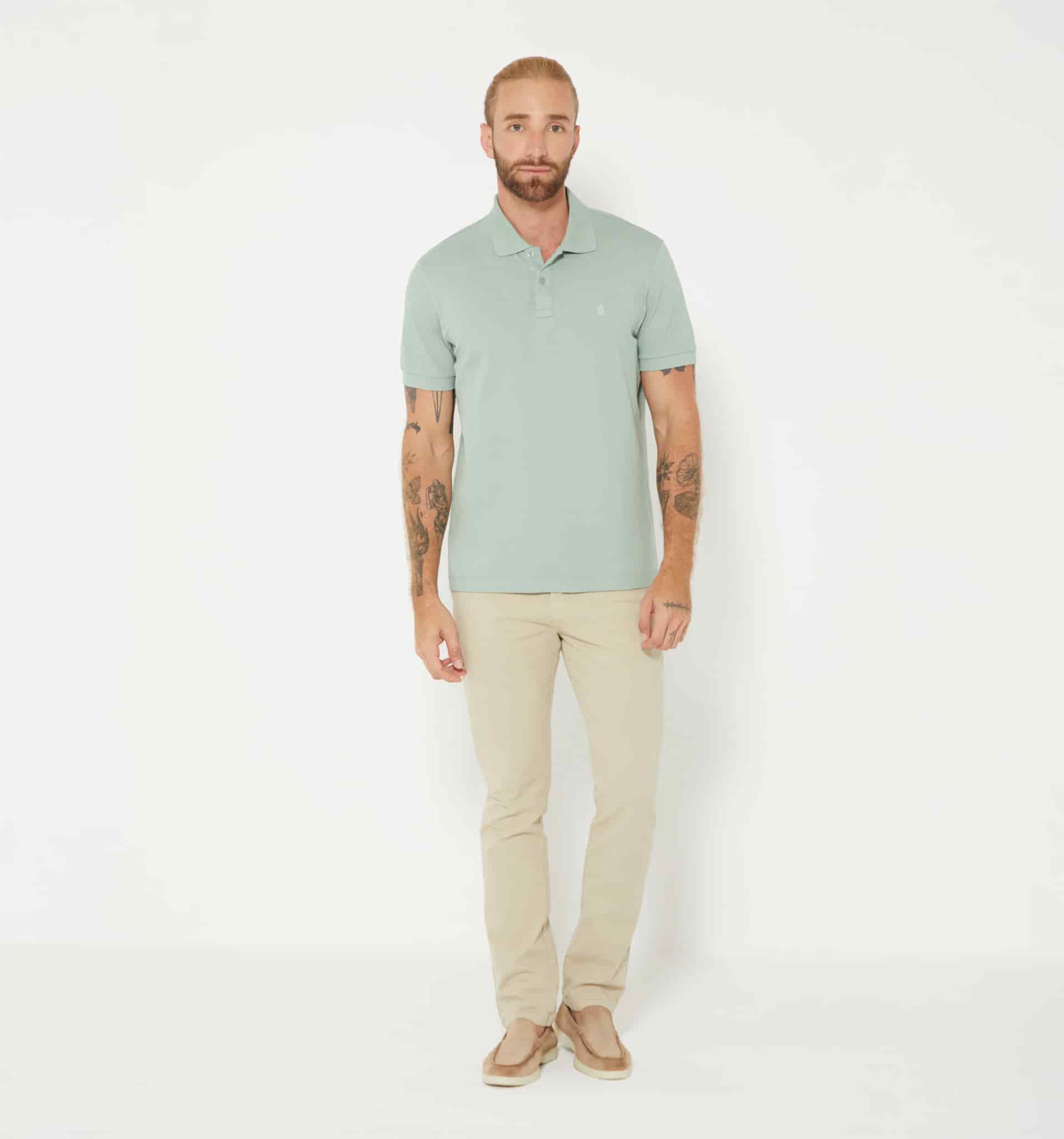 Polo básico para hombre slim fit - miniatura 3