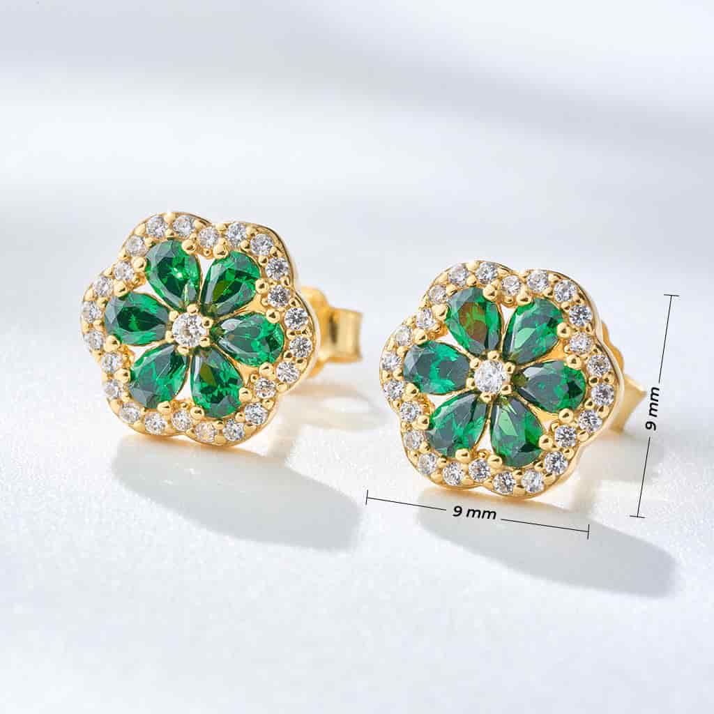 Aretes Daisy Esmeralda - miniatura 3