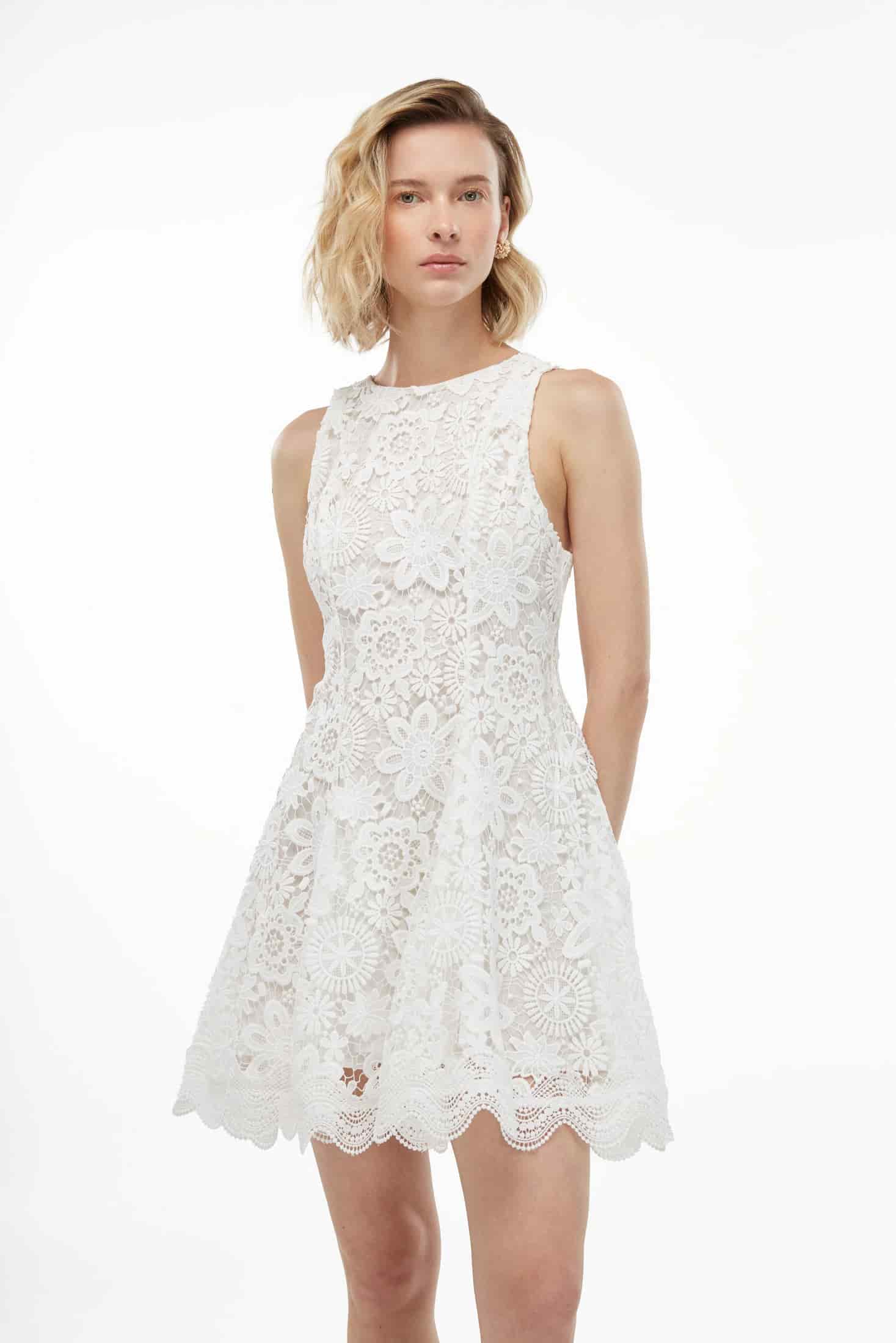 ELOISE MINI DRESS WHITE - miniatura 3