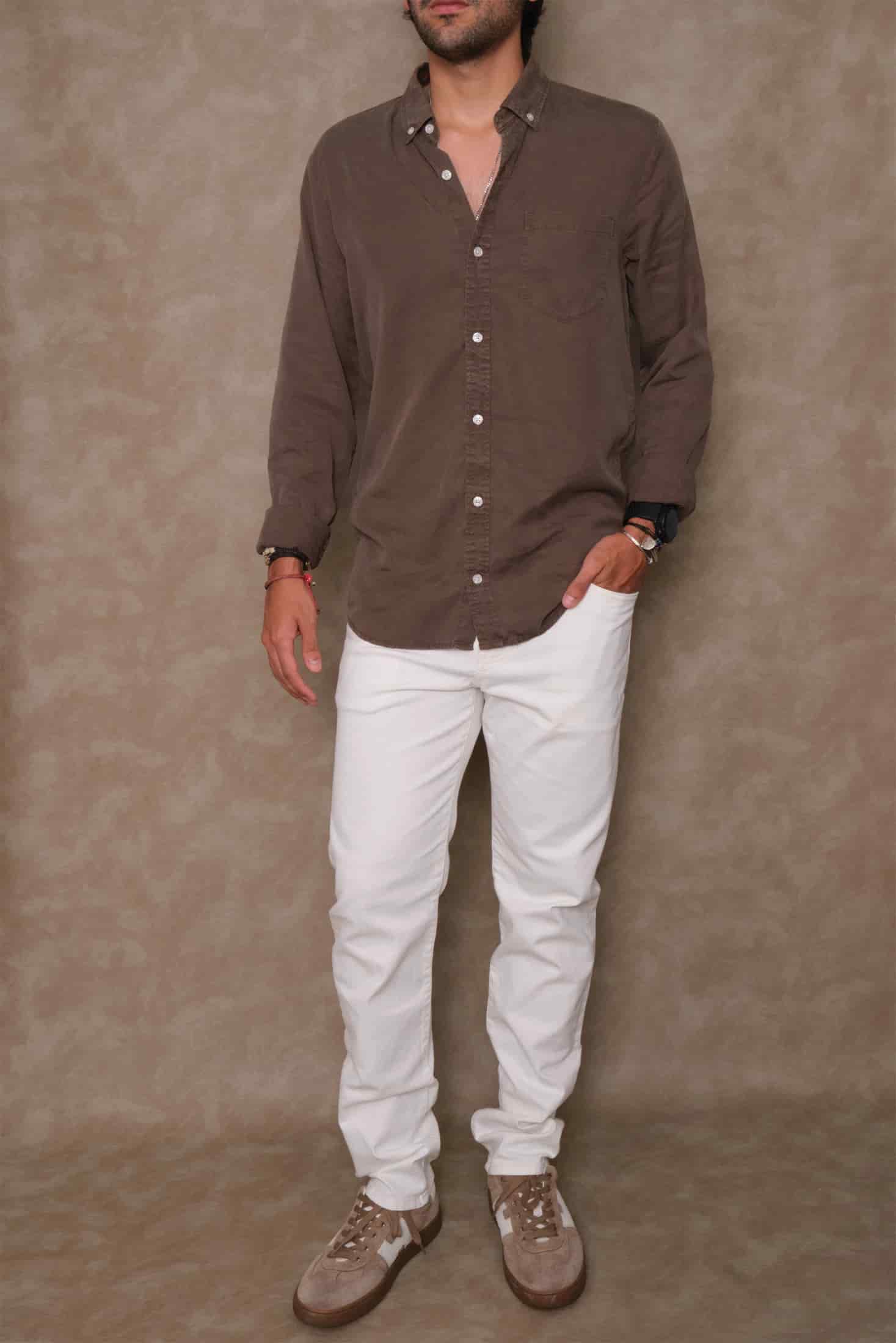CAMISA LYOCELL CHOCOLATE - miniatura 1