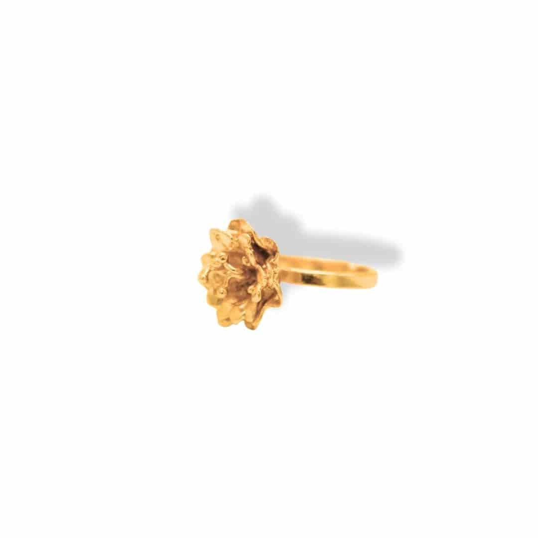 Anillo con flor de cactus pequeño - miniatura 1