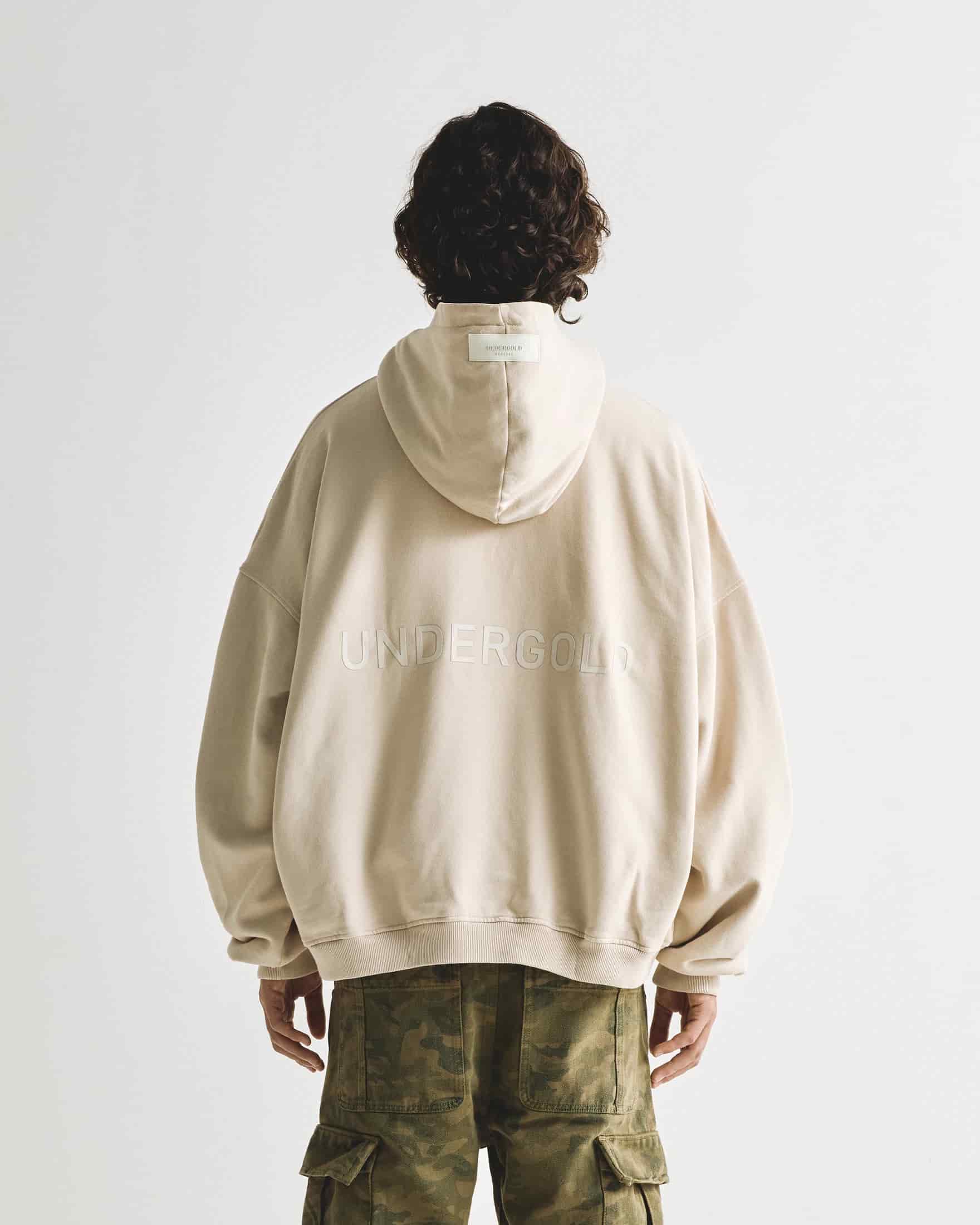 Line Logo Hoodie Cream - miniatura 6