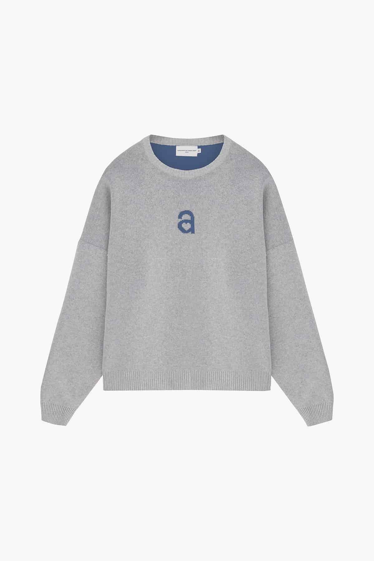 MONOGRAM SWEATER HEATHER GREY - miniatura 2