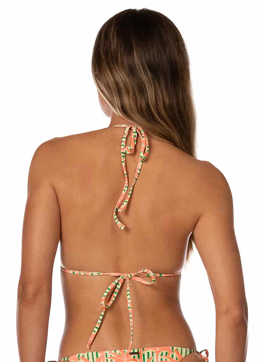 Maaji Blooming Stripes Balmy Sliding Triangle Bikini Top - miniatura 3