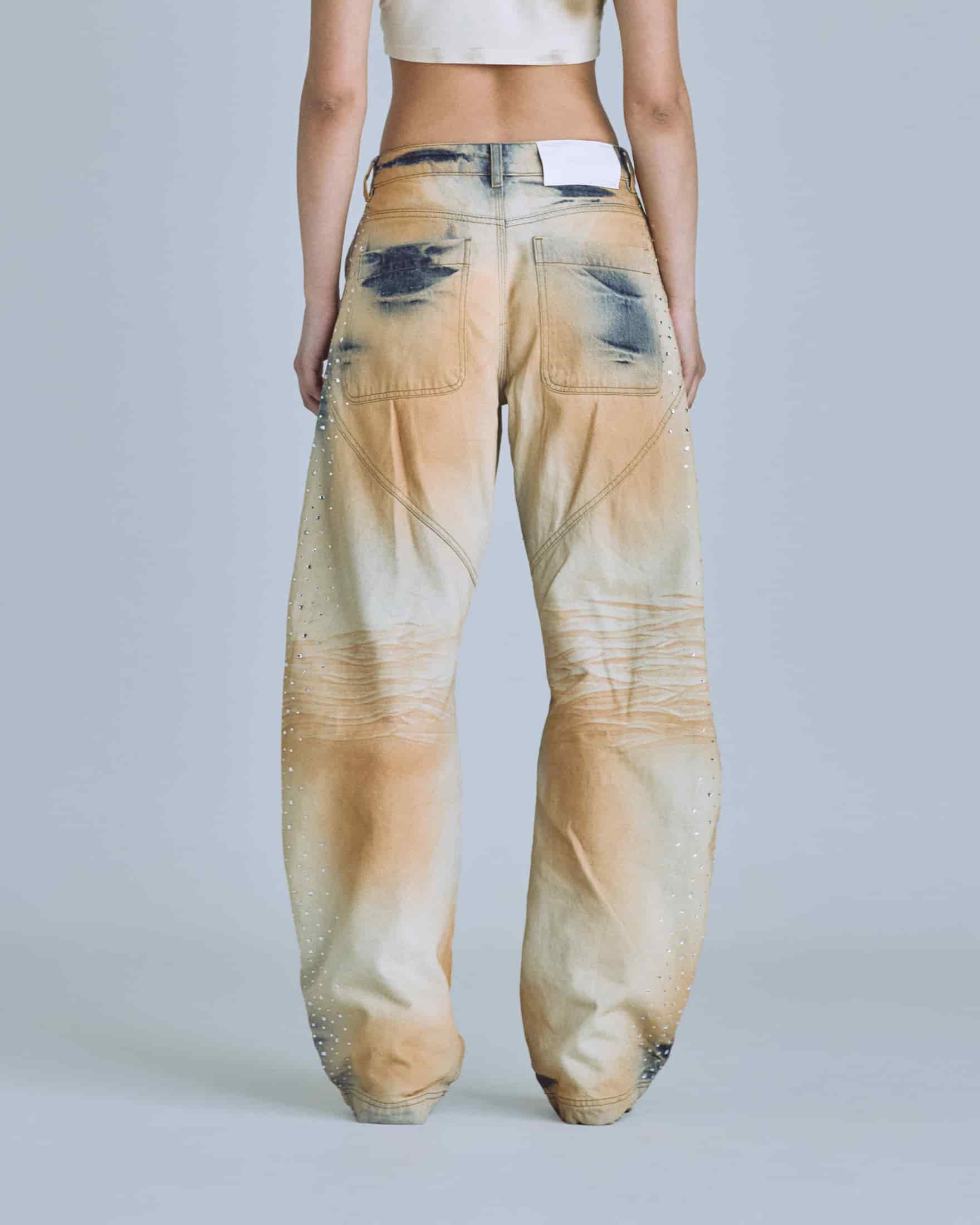 W Golden Heritage Pearled Barrel Jeans Oasis Blue - miniatura 7