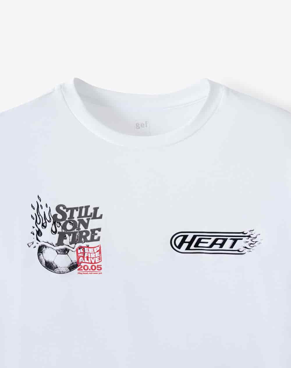 Camiseta manga corta regular estampado blanco hombre - miniatura 7