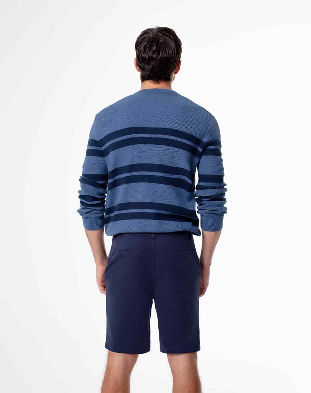 Bermuda regular drill algodón azul hombre - miniatura 2