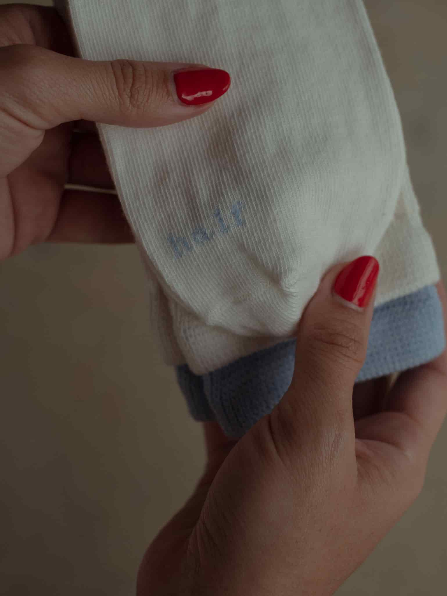 MIDI LAYERING SOCKS - SOFT WHITE & BABY BLUE - miniatura 9