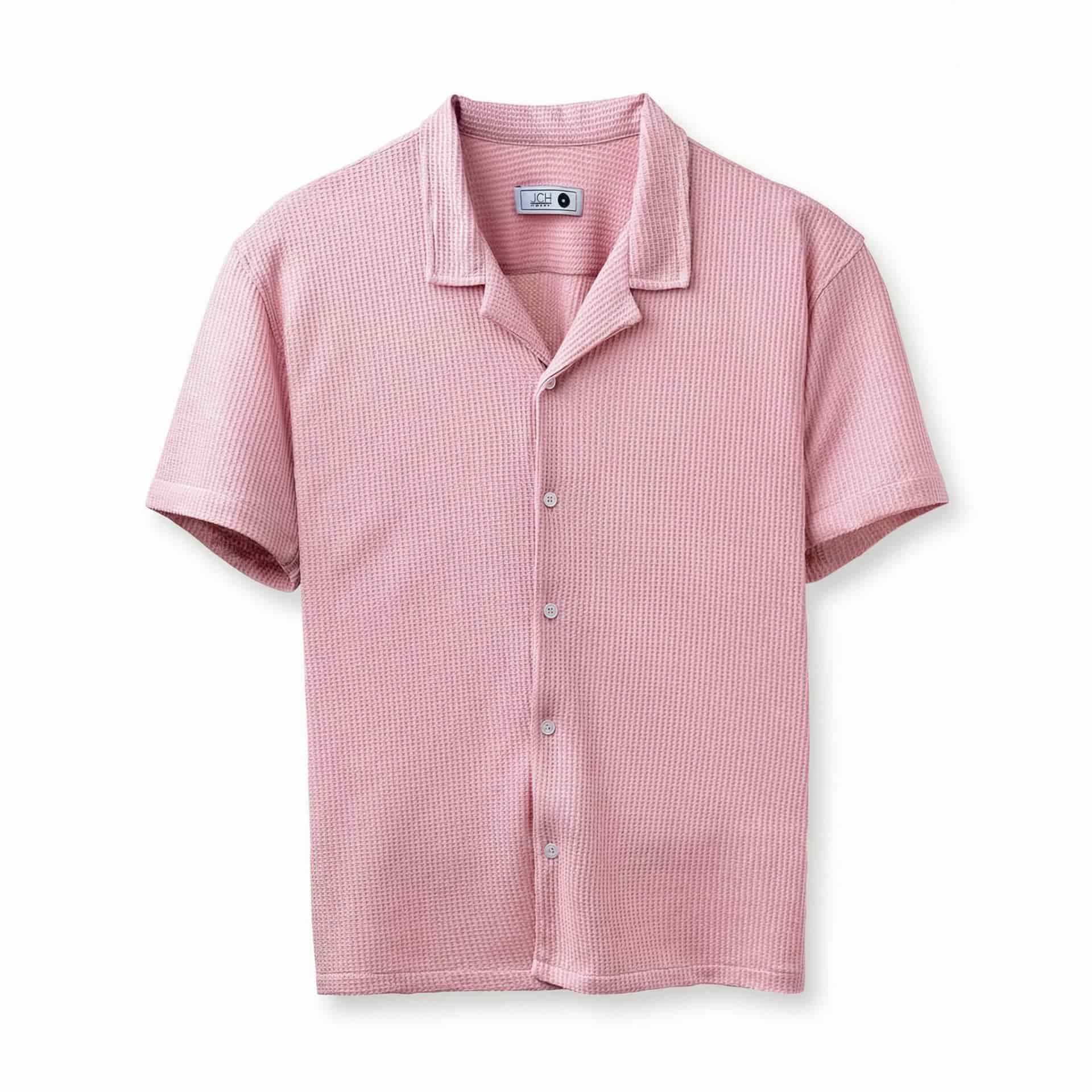 Camisa Texturizada Bowling Rosa C224 - miniatura 3