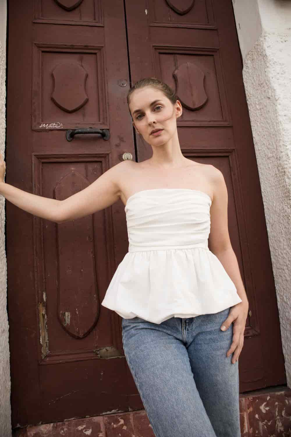 Mia Blouse in White - miniatura 5