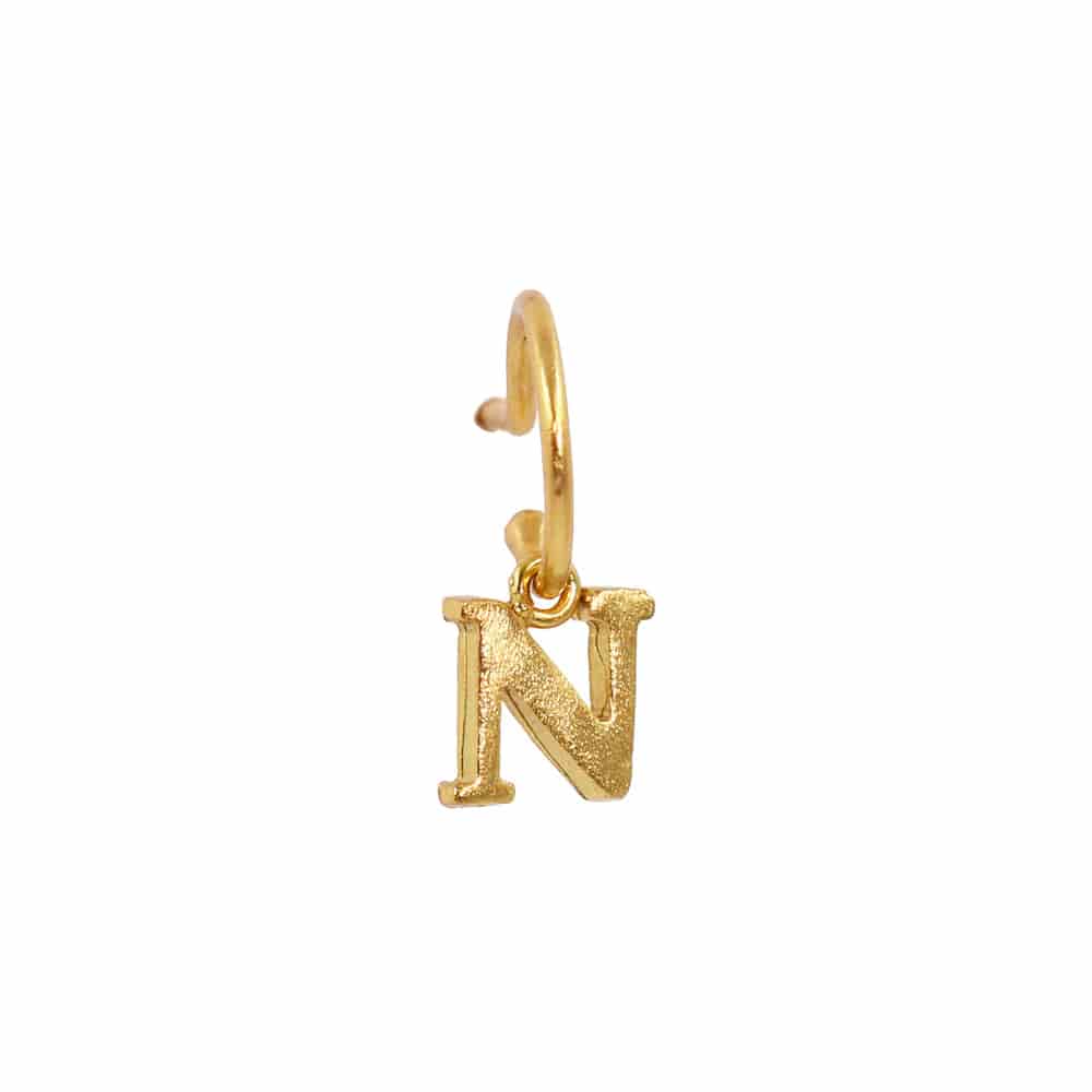 PreOrder Baby Hoops 9mm Letra Gold - miniatura 11