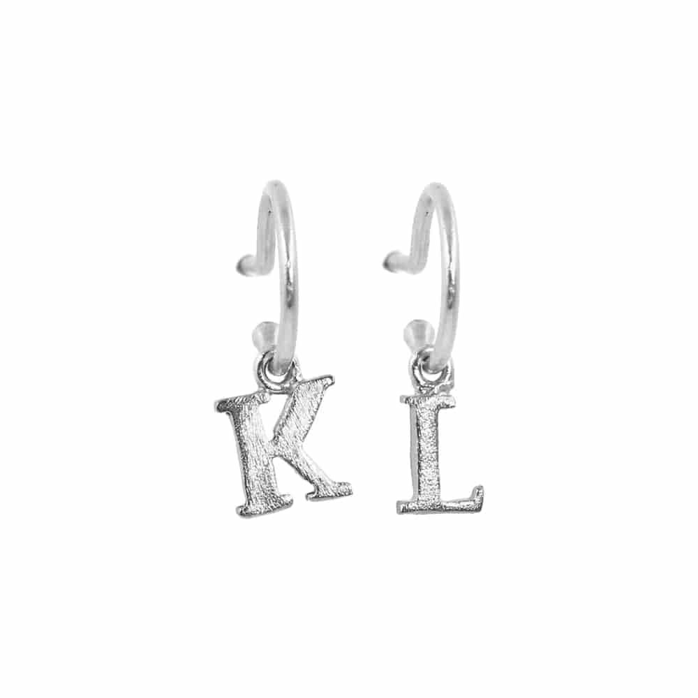 PreOrder Baby Hoops 9mm Letra Plata - miniatura 8