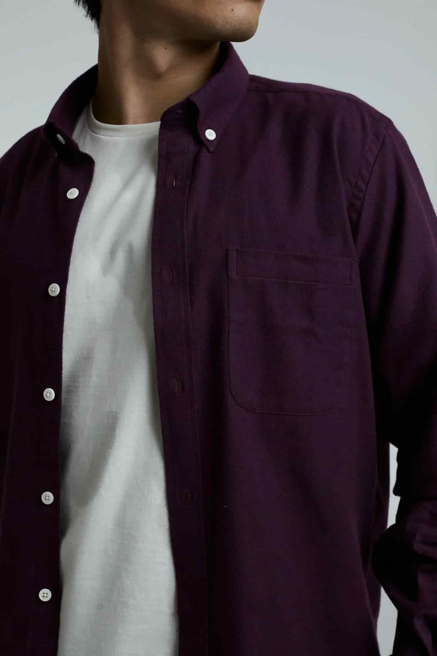 Camisa twill vinotinto - miniatura 13