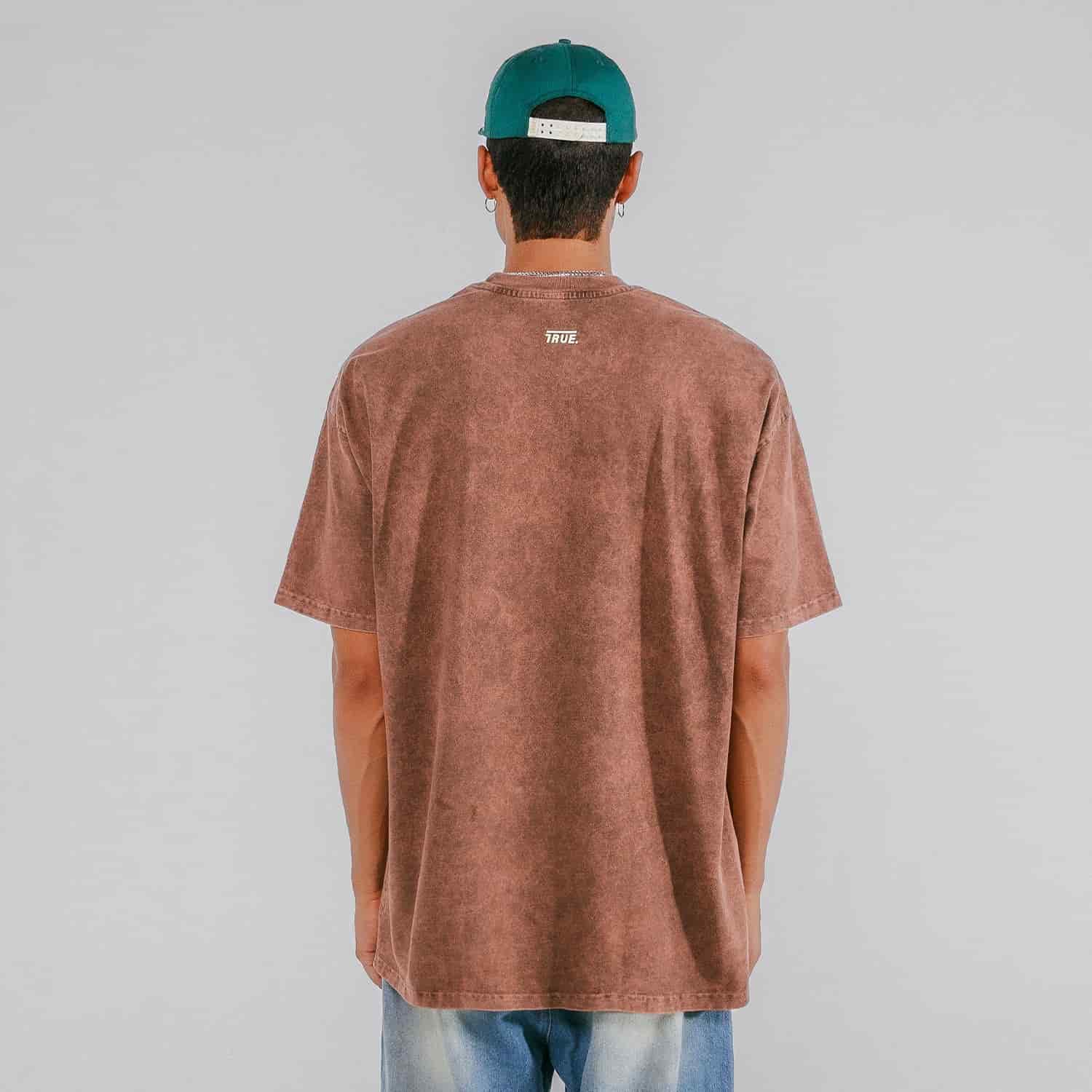 Oversized Washed T- Shirt - Brown - miniatura 3