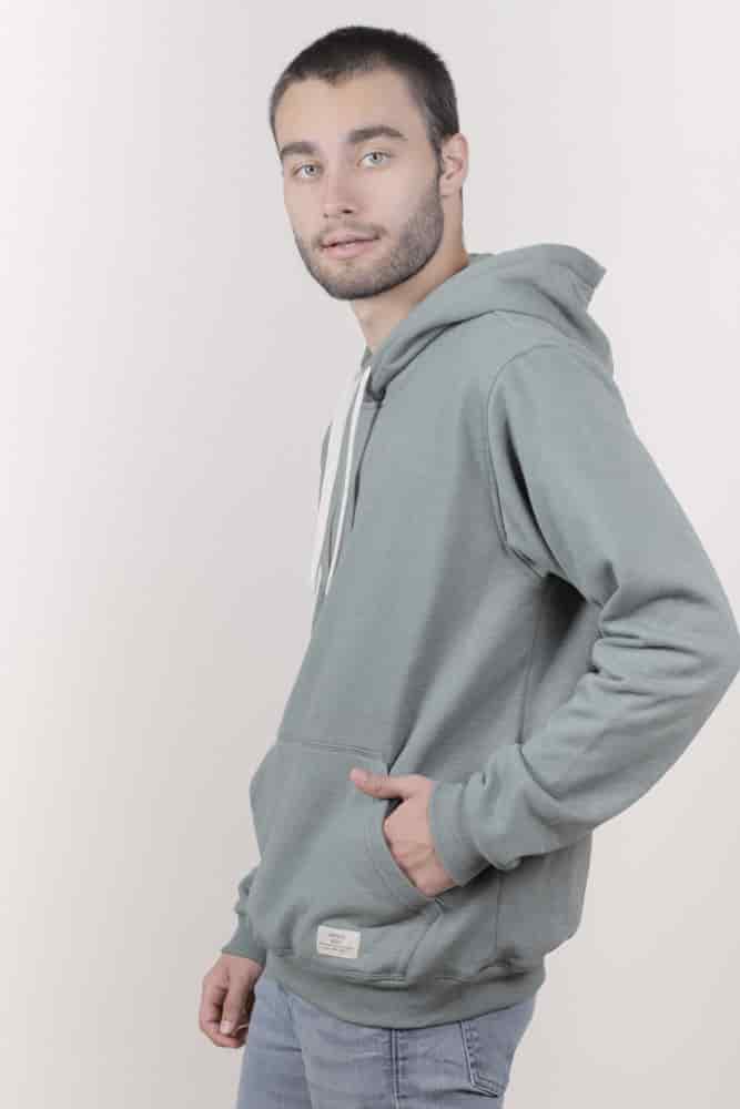 HOODIE VERDE OLIVA UNISEX- BAÁSICO - miniatura 2