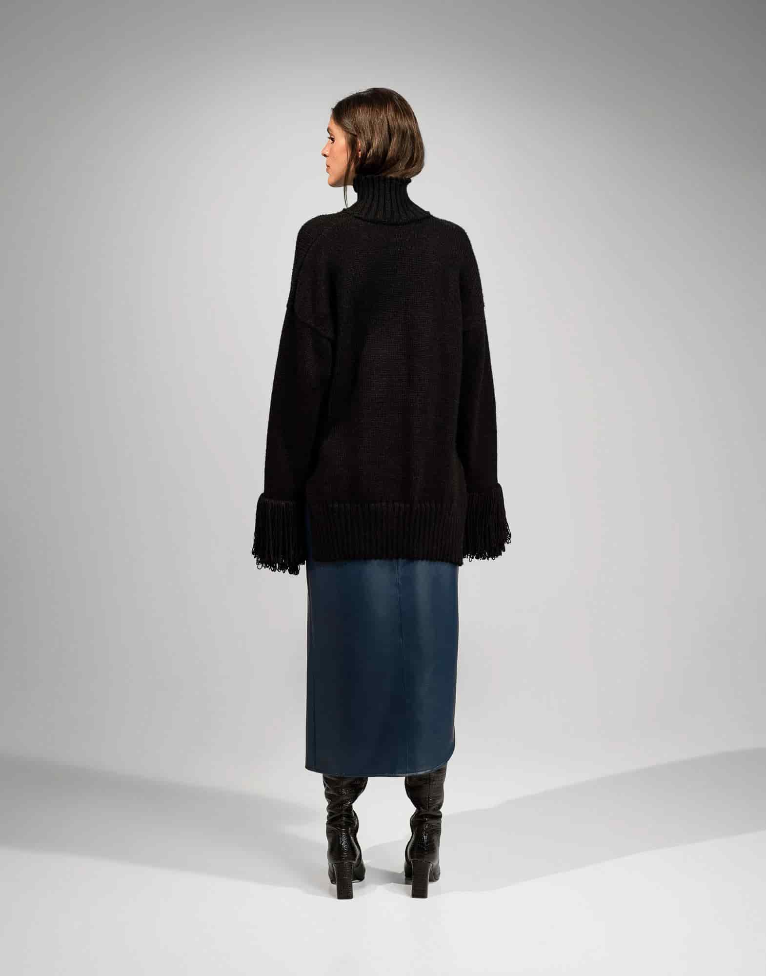 LEATHER PETAL SKIRT - miniatura 5