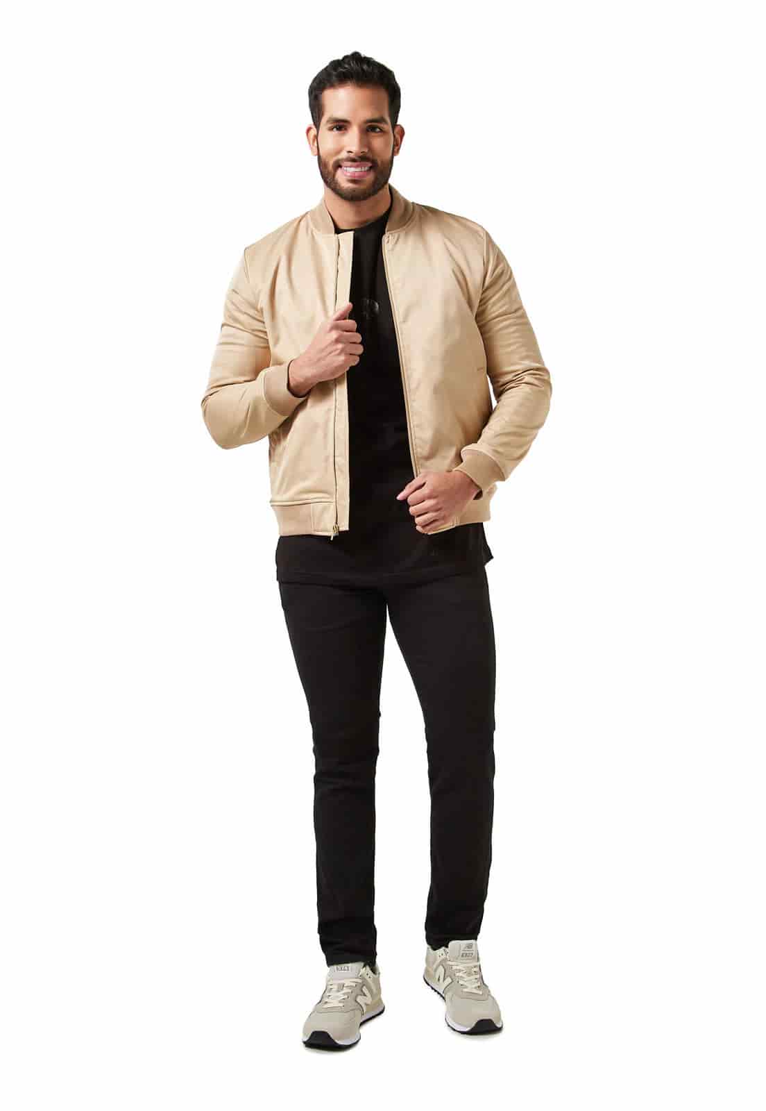 Chaqueta bomber camel - miniatura 3