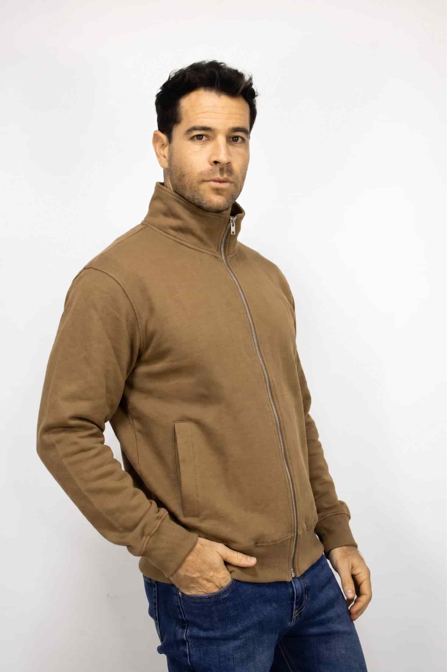 Saco café con Cremallera para hombre - miniatura 1